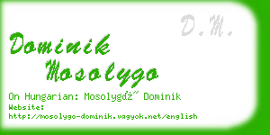 dominik mosolygo business card